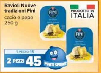 Carrefour Iper Ravioli Nuove tradizioni Fini 250 g offerta