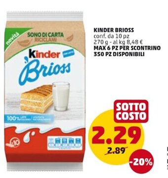 PENNY KINDER BRIOSS conf. da 10 pz 270 g offerta