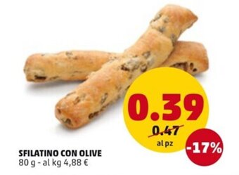 PENNY SFILATINO CON OLIVE 80 g offerta