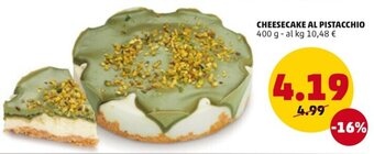 PENNY CHEESECAKE AL PISTACCHIO 400 g offerta