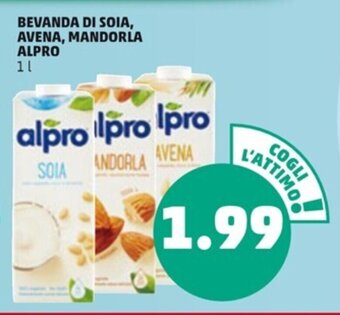 PENNY BEVANDA DI SOIA, AVENA, MANDORLA ALPRO 1 l offerta