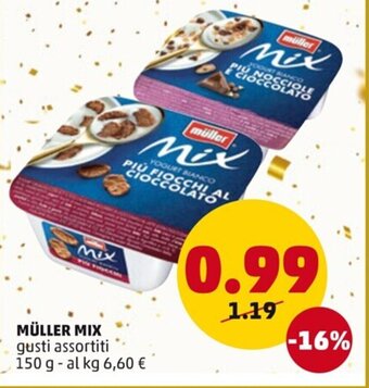 PENNY MÜLLER MIX gusti assortiti 150 g offerta