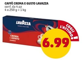 PENNY CAFFÈ CREMA E GUSTO LAVAZZA conf. da 4 pz 4 x 250 g offerta