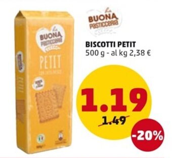 PENNY BISCOTTI PETIT 500 g offerta