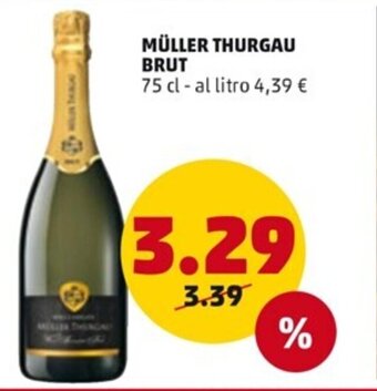 PENNY MÜLLER THURGAU BRUT 75 cl offerta