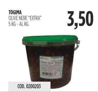 Carico Cash & Carry TOGIMA OLIVE NERE "EXTRA" 5 kg offerta