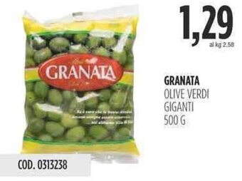 Carico Cash & Carry GRANATA OLIVE VERDI GIGANTI 500 g offerta