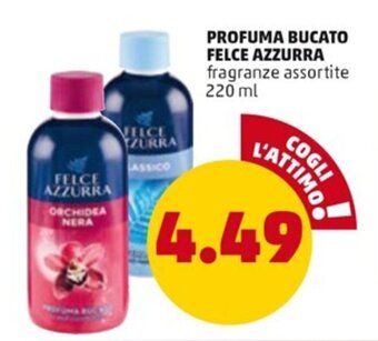 PENNY PROFUMA BUCATO FELCE AZZURRA fragranze assortite 220 ml offerta