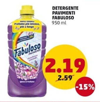PENNY DETERGENTE PAVIMENTI FABULOSO 950 ml offerta