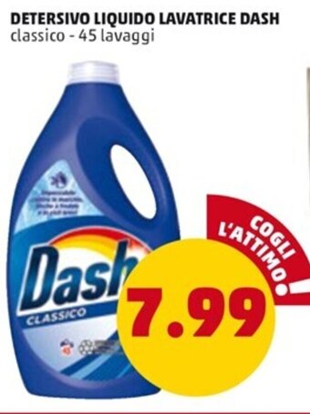 PENNY DETERSIVO LIQUIDO LAVATRICE DASH classico - 45 lavaggi offerta