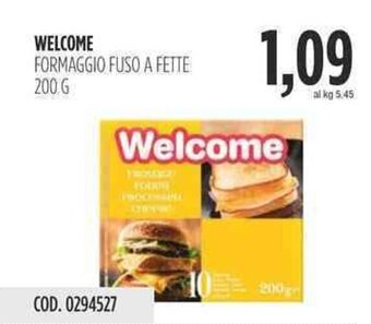 Carico Cash & Carry WELCOME FORMAGGIO FUSO A FETTE 200 g offerta
