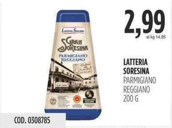 Carico Cash & Carry LATTERIA SORESINA PARMIGIANO REGGIANO 200 G offerta