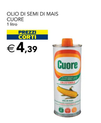 Esselunga OLIO DI SEMI DI MAIS CUORE 1 litro offerta