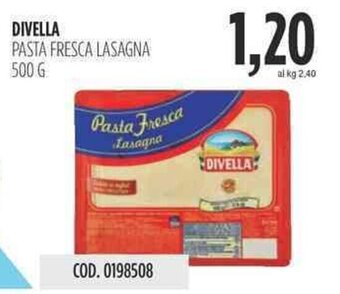 Carico Cash & Carry DIVELLA PASTA FRESCA LASAGNA 500 G offerta