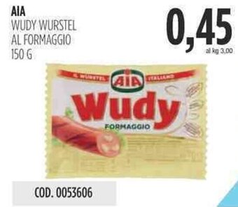AIA WUDY WURSTEL AL FORMAGGIO 150 g