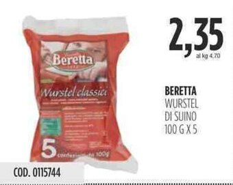 Carico Cash & Carry BERETTA WURSTEL DI SUINO 100 GX5 offerta