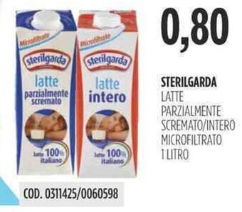 Carico Cash & Carry STERILGARDA LATTE PARZIALMENTE SCREMATO/INTERO MICROFILTRATO 1 Litro offerta