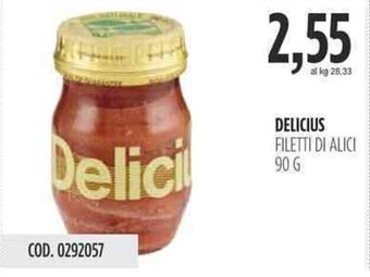 Carico Cash & Carry DELICIUS FILETTI DI ALICI 90 G offerta