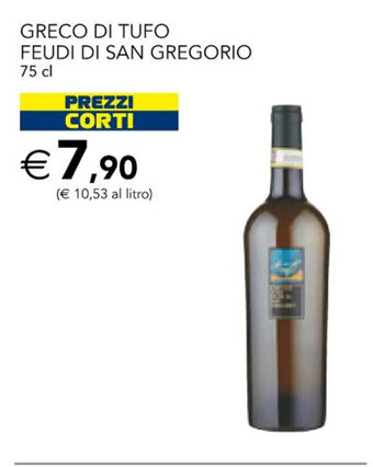 Esselunga GRECO DI TUFO FEUDI DI SAN GREGORIO 75 cl offerta
