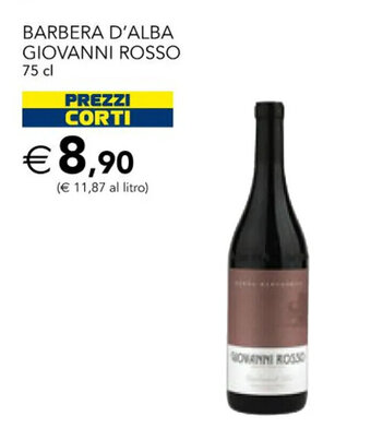 Esselunga BARBERA D'ALBA GIOVANNI ROSSO 75 cl offerta