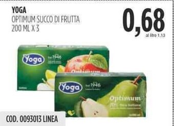 Carico Cash & Carry YOGA OPTIMUM SUCCO DI FRUTTA 200 ML X 3 offerta