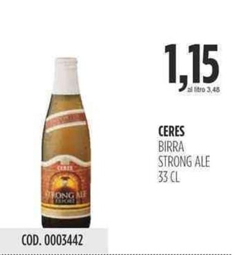 Carico Cash & Carry CERES BIRRA STRONG ALE 33 CL offerta