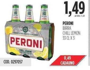Carico Cash & Carry PERONI BIRRA CHILL LEMON 33 CL X 3 offerta