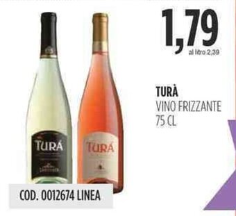 Carico Cash & Carry TURÁ VINO FRIZZANTE 75 cl offerta