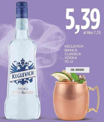 KEGLEVICH BIANCA CLASSICA VODKA 70 cl