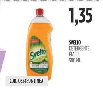 Carico Cash & Carry SVELTO DETERGENTE PIATTI 980 ML offerta