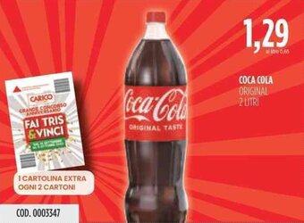 Carico Cash & Carry COCA COLA ORIGINAL 2 LITRI offerta