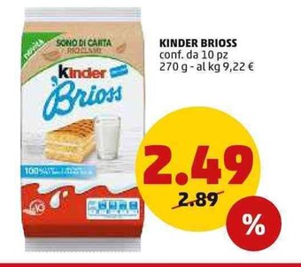 PENNY KINDER BRIOSS conf. da 10 pz 270 g offerta
