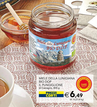 Esselunga MIELE DELLA LUNIGIANA BIO DOP IL PUNGIGLIONE di Castagno, 400 g offerta