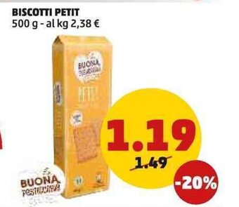 PENNY BISCOTTI PETIT 500 g offerta