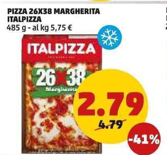PENNY PIZZA 26X38 MARGHERITA ITALPIZZA 485 g offerta