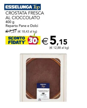 Esselunga ESSELUNGA Top CROSTATA FRESCA AL CIOCCOLATO 400 g offerta