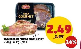 PENNY TAGLIATA DI COPPA MARINATA 250 g offerta