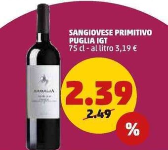 PENNY SANGIOVESE PRIMITIVO PUGLIA IGT 75 cl offerta