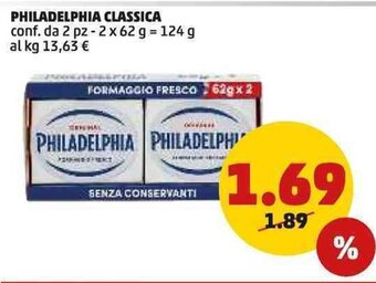 PENNY PHILADELPHIA CLASSICA 124 g offerta