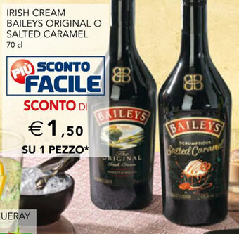 Esselunga IRISH CREAM BAILEYS ORIGINAL O SALTED CARAMEL 70 cl offerta