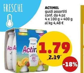 PENNY ACTIMEL gusti assortiti 400 g offerta