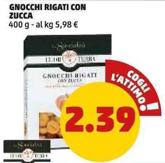 PENNY GNOCCHI RIGATI CON ZUCCA 400 g offerta