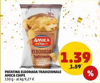PENNY PATATINA ELDORADA TRADIZIONALE AMICA CHIPS 150 g offerta