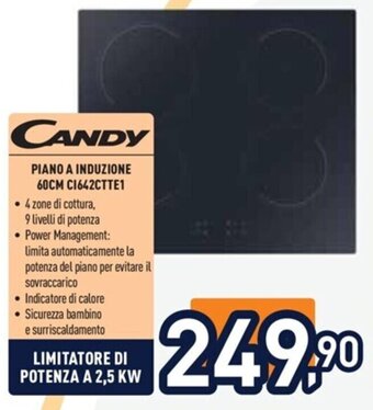Unieuro CANDY PIANO A INDUZIONE 60CM CI642CTTE1 offerta