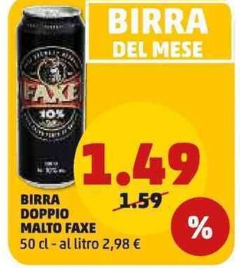 PENNY BIRRA DOPPIO MALTO FAXE 50 cl offerta