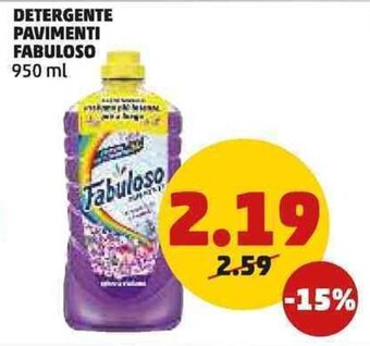 PENNY DETERGENTE PAVIMENTI FABULOSO 950 ml offerta