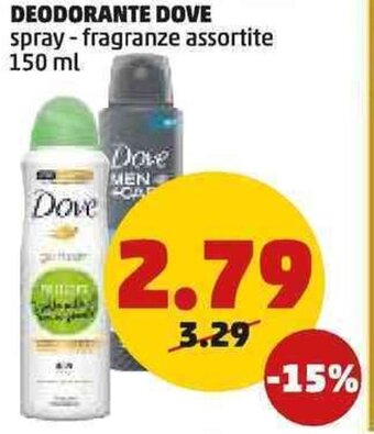 PENNY DEODORANTE DOVE spray - fragranze assortite 150 ml offerta