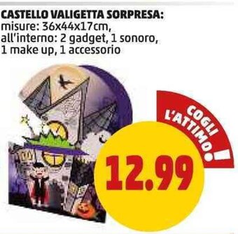 PENNY CASTELLO VALIGETTA SORPRESA: misure: 36x44x17cm offerta