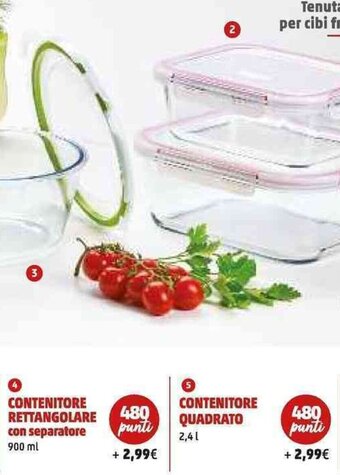 PENNY CONTENITORE RETTANGOLARE con separatore 900 ml offerta