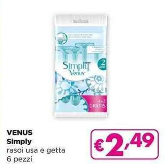 Acqua & Sapone VENUS Simply rasoi usa e getta 6 pezzi offerta